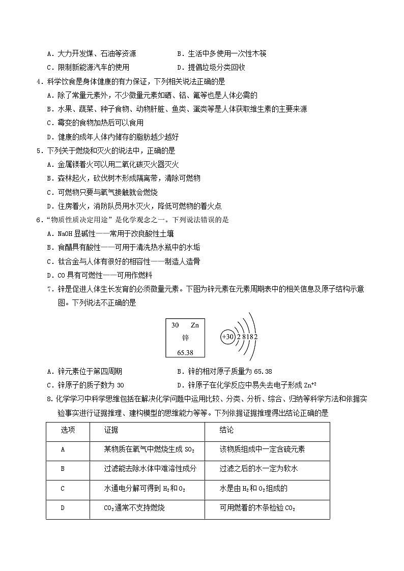 化学(济南卷)(考试版A4)第2页