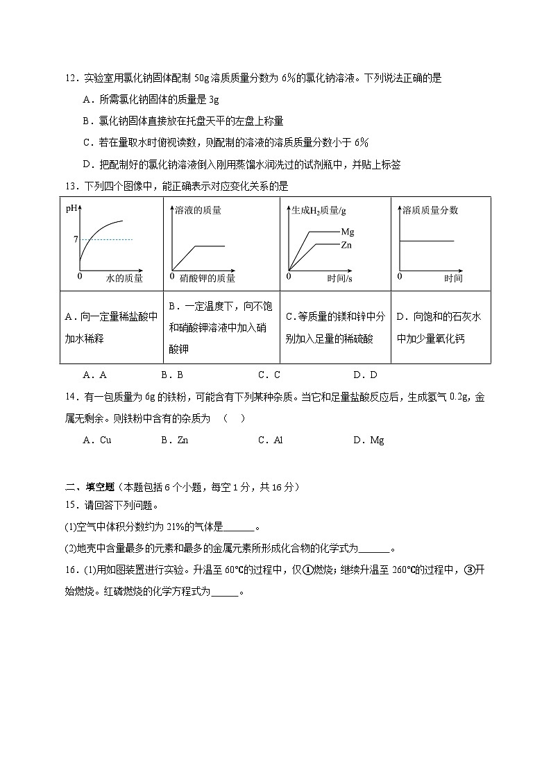 2024年河南省安阳市汤阴县中考第二次模拟测试化学试题卷第3页