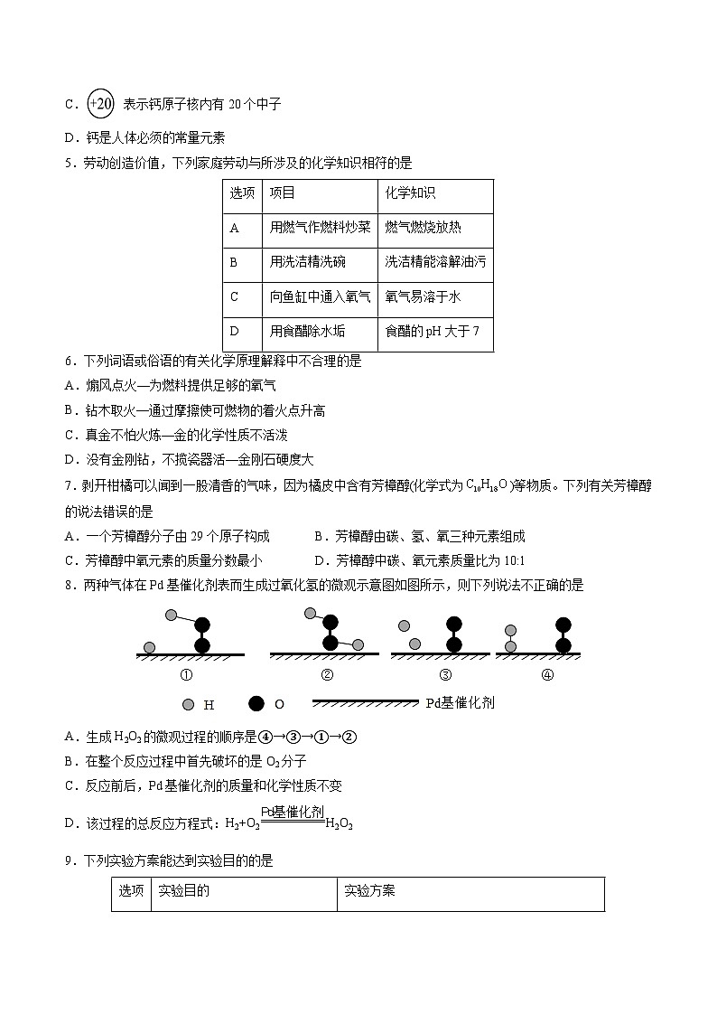 2024年中考第三次模拟考试题:化学(福建卷)(考试版)第2页