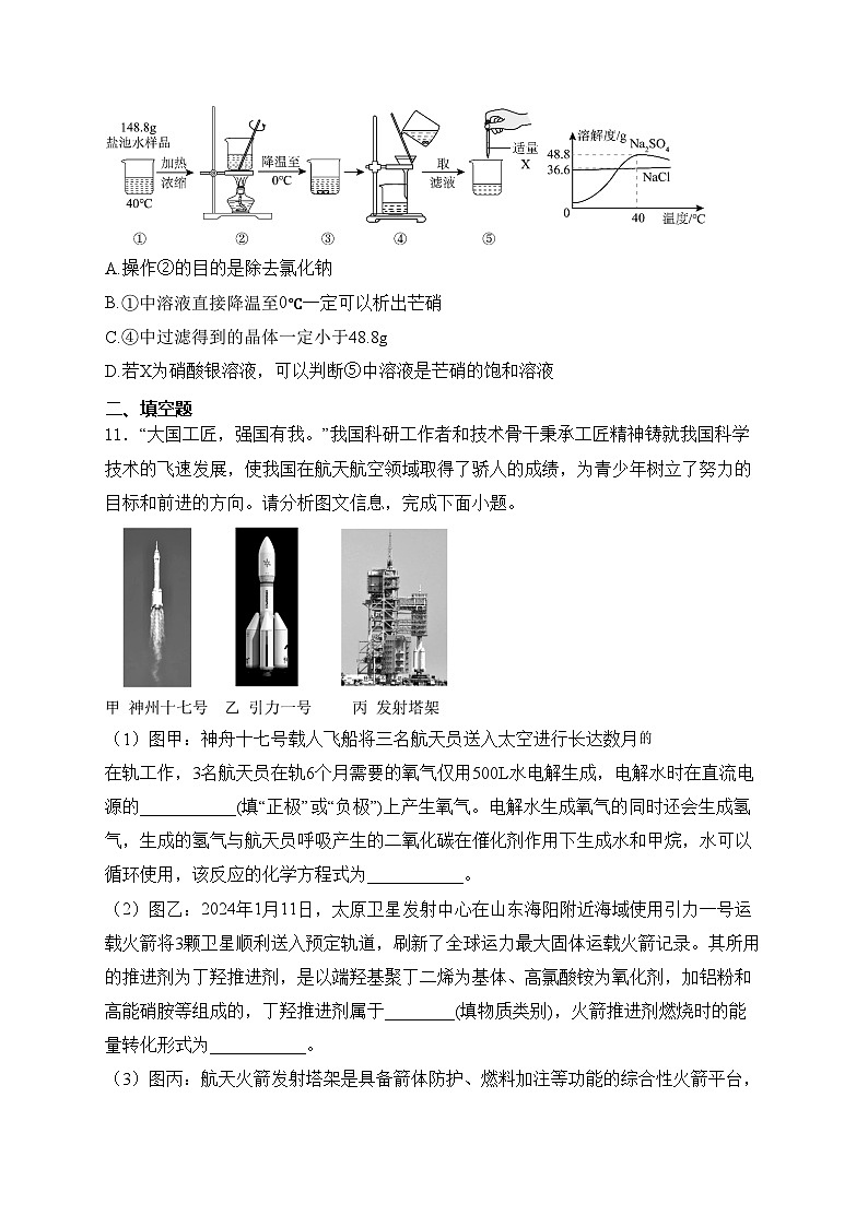 山西省呂梁市文水縣多校2024屆九年級(jí)中考一模化學(xué)試卷(含答案)第3頁