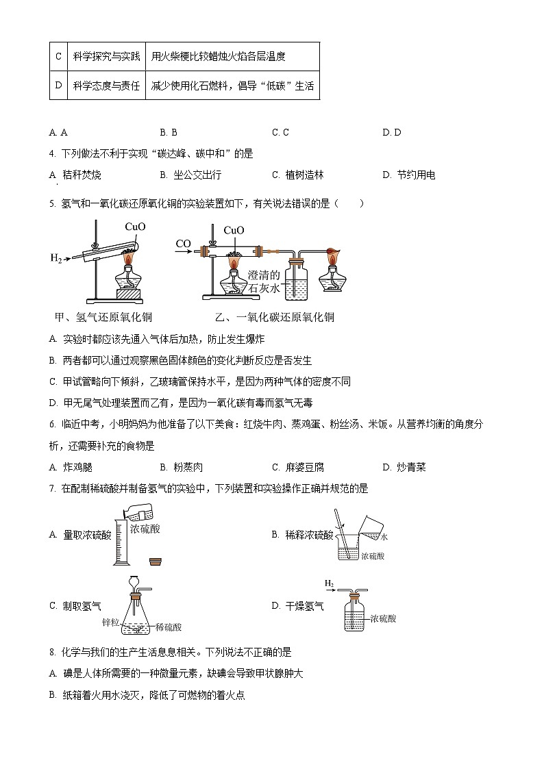 2024年山东省临沂市兰山区中考二模化学试题(学生版+教师版)02