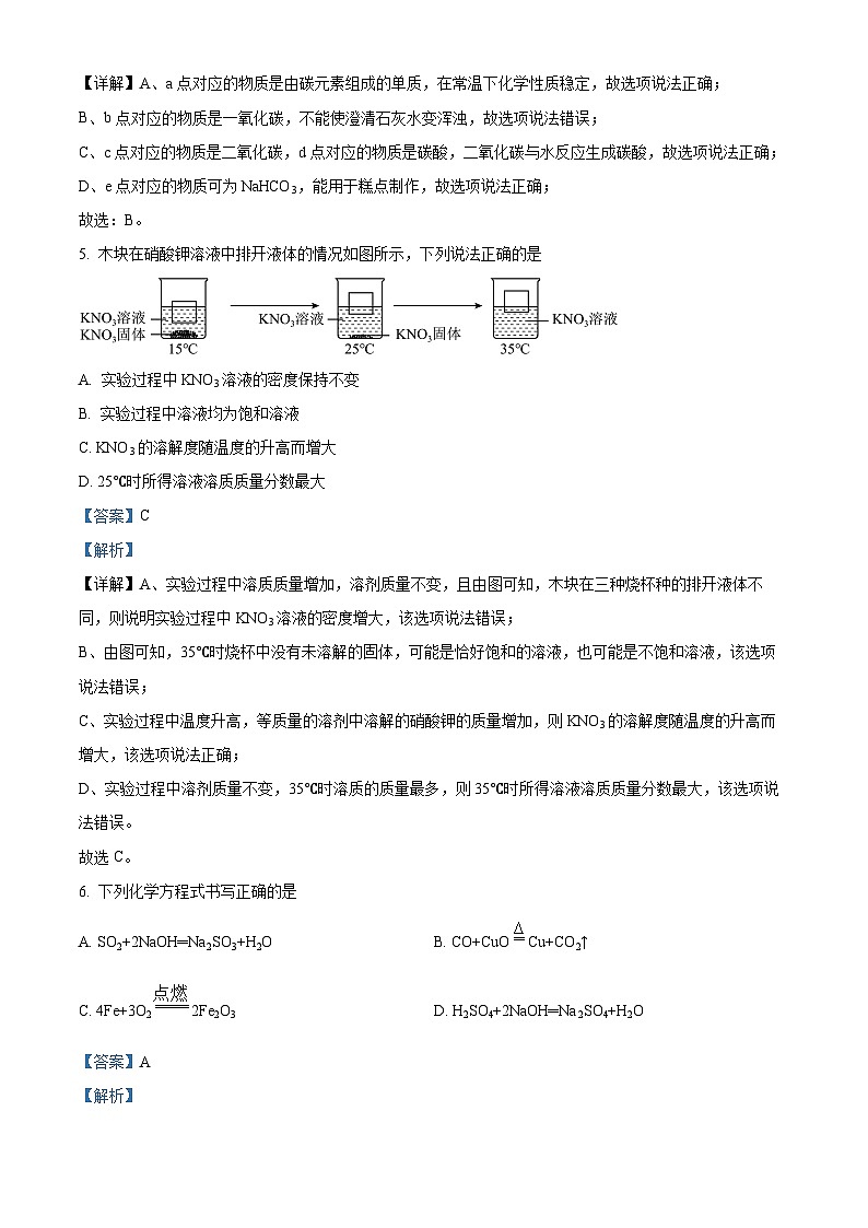 2024年山东省济宁市金乡县中考三模化学试题(学生版+教师版)03