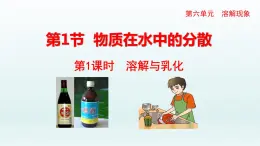 第6章溶解现象第1节物质在水中的分散第1课时物质在水中的分散课件（沪教版）