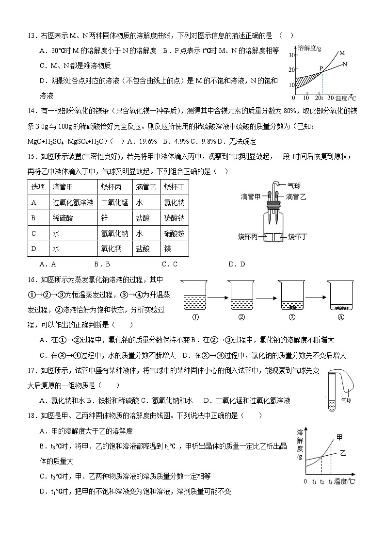 2024年沪教版(全国)化学第6章压轴题(含答案)第3页