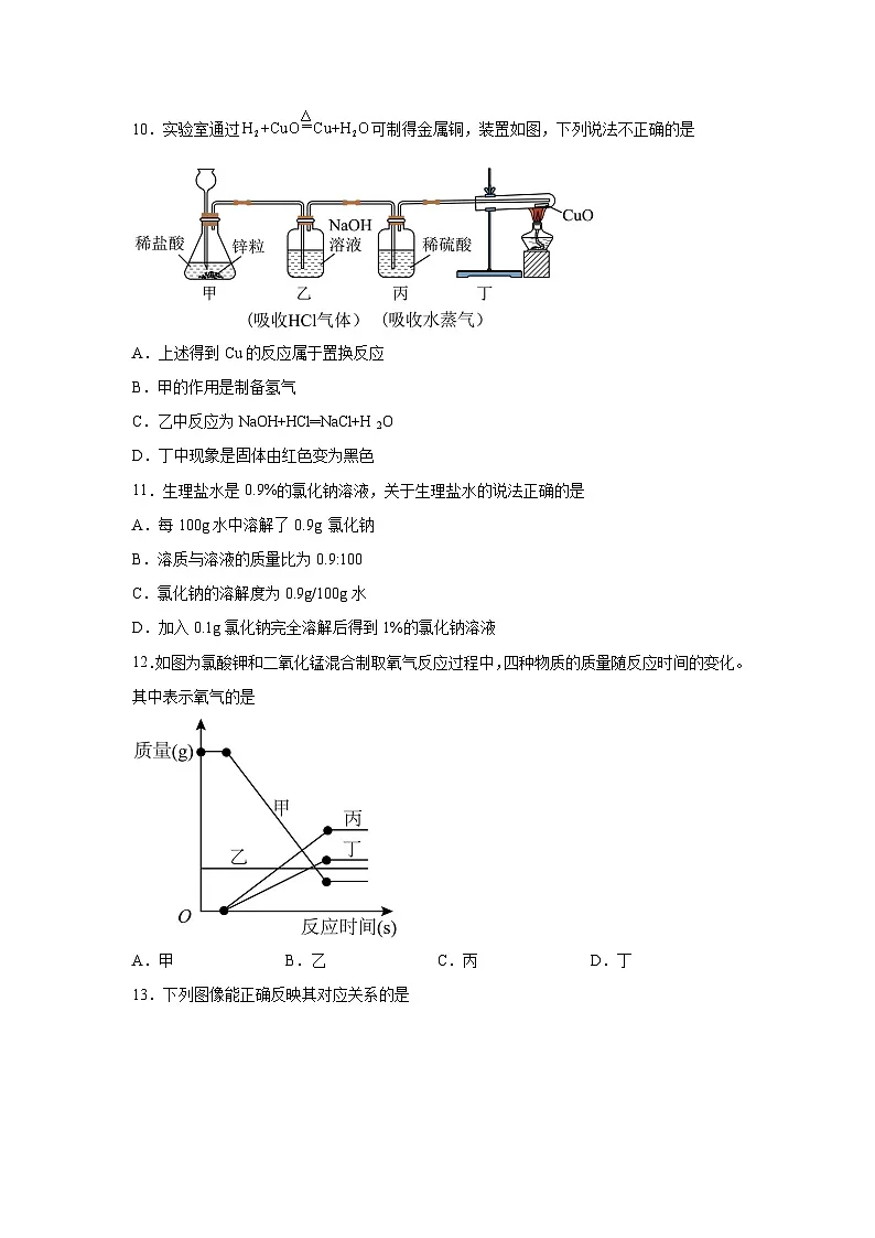 化学(上海卷)-【详解详析】2024年中考考前最后一卷第3页