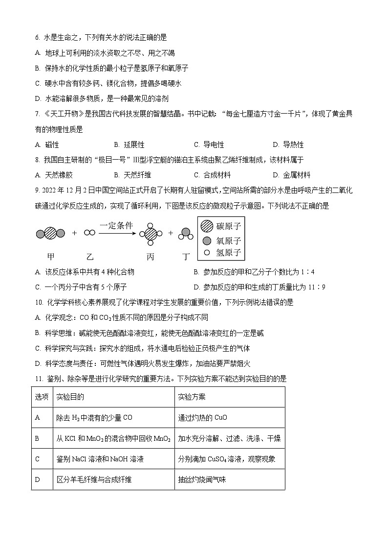 2024年湖北省黄冈市中考化学模拟卷(二)(解析版)第2页