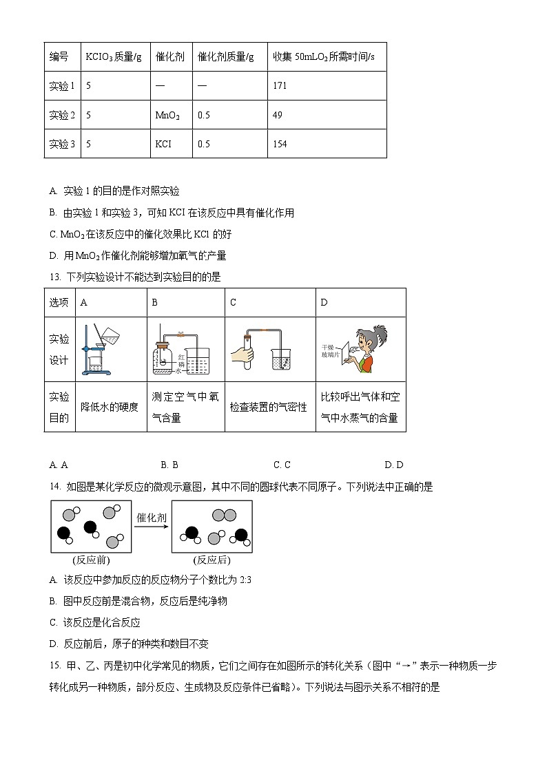 2024年湖北省随州市湖北省随州市曾都区、随县多校联考一模试题一模化学试题(解析版)第3页