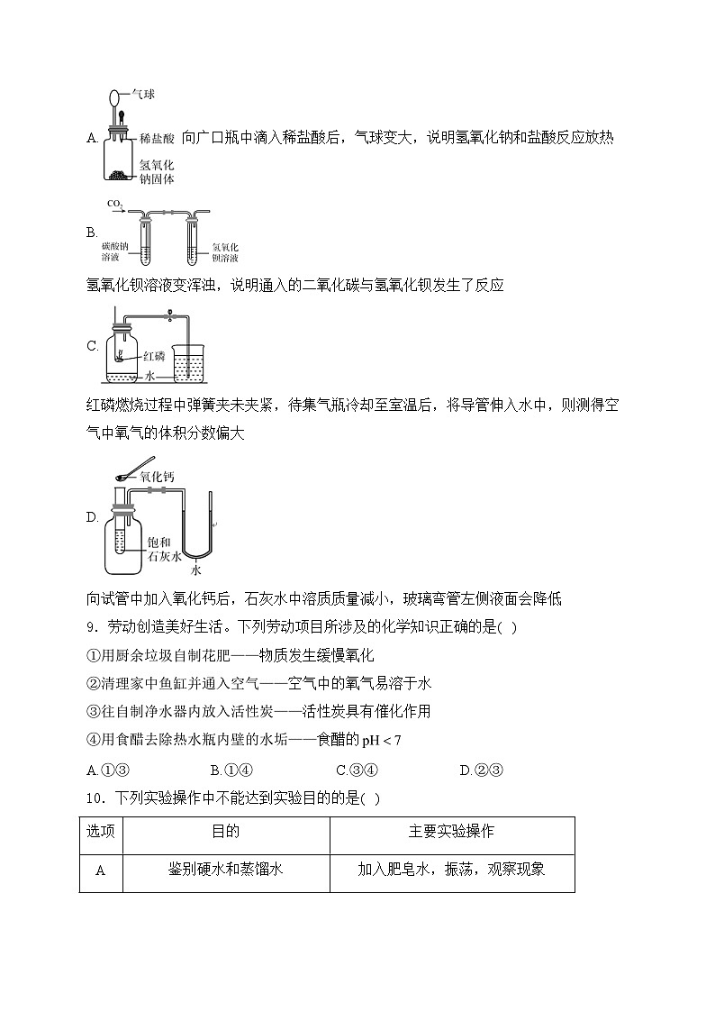 山东省菏泽市鲁西新区2024年中考二模化学试卷(含答案)03