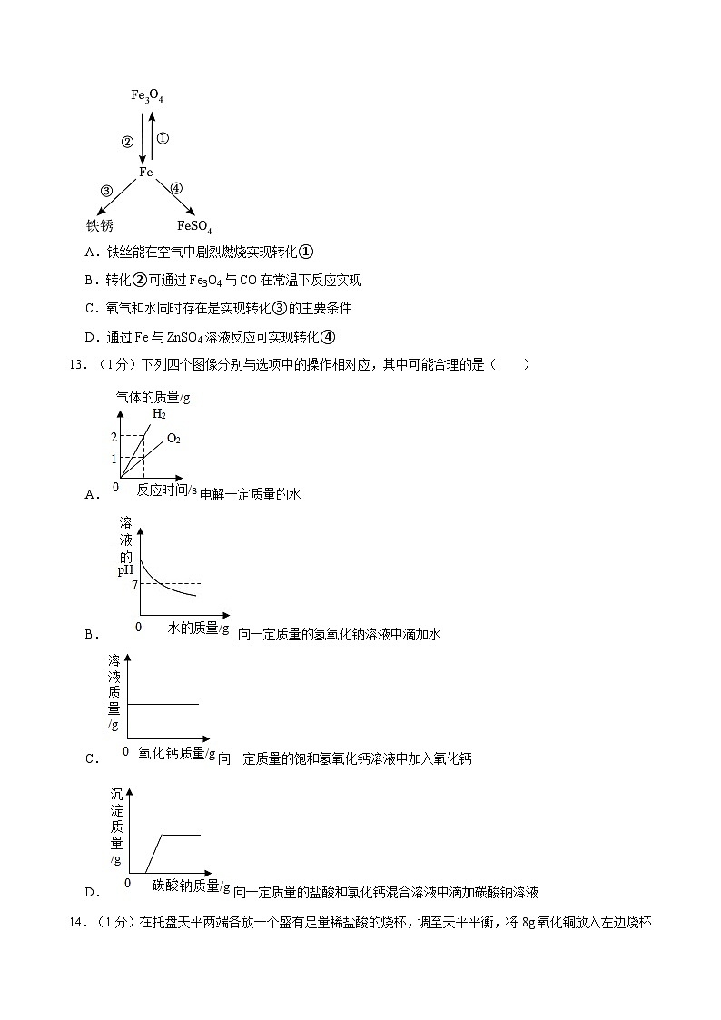 2024年河南省郑州外国语学校中考化学三模试卷第3页