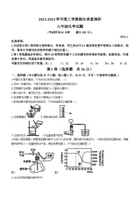 山东省临沂市莒南县2023-2024学年九年级上学期期末化学试题（含答案）