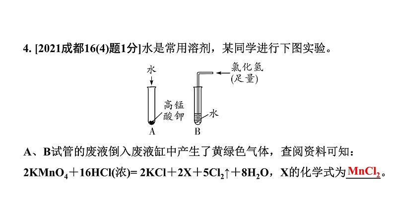 2024成都中考化学二轮复习之中考题型研究 第五单元 化学方程式(课件)第5页