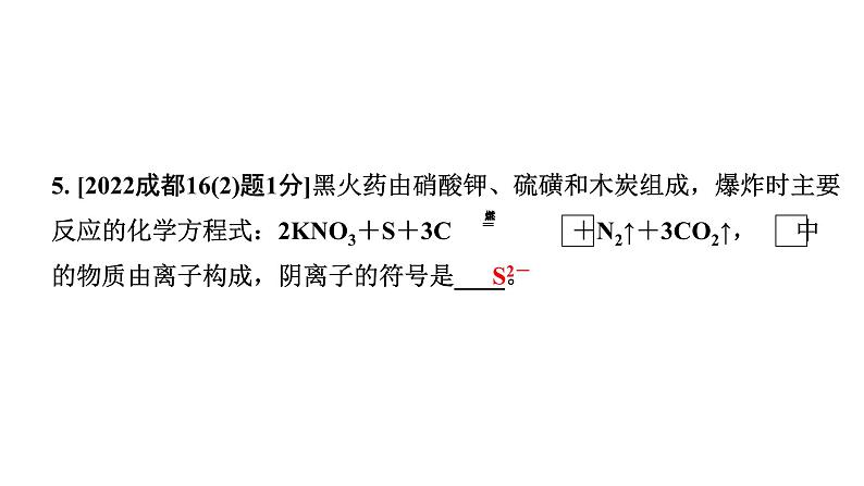 2024成都中考化学二轮复习之中考题型研究 第五单元 化学方程式(课件)第6页
