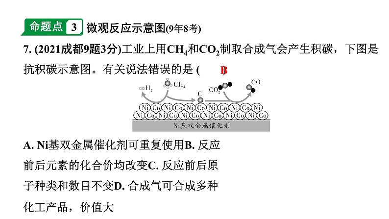 2024成都中考化学二轮复习之中考题型研究 第五单元 化学方程式(课件)第8页