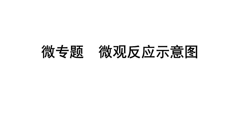 2024成都中考化学二轮复习之中考题型研究 微专题 微观反应示意图(课件)第1页
