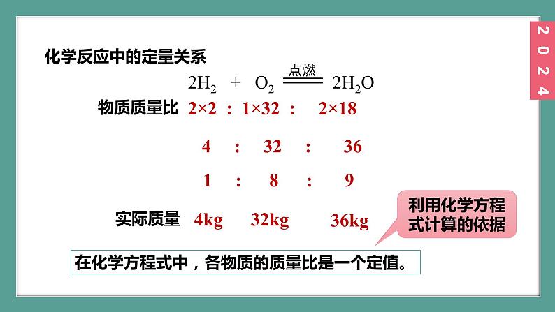 (2024)人教版化学九年级上册(5-2)化学方程式 第3课时 根据化学方程式进行简单计算 PPT课件07
