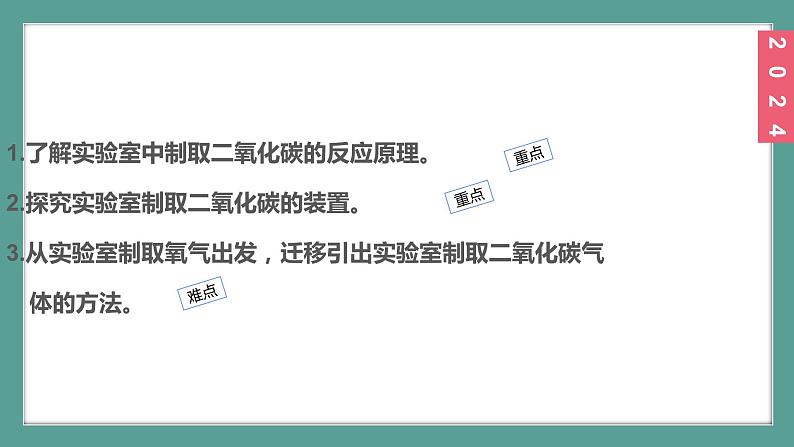 (2024)人教版化学九年级上册(6-3)二氧化碳的实验室制取 PPT课件02