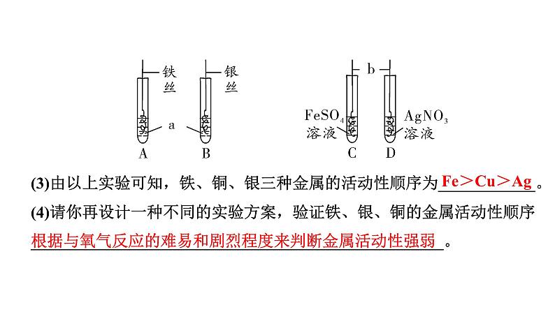 2024福建中考化学二轮复习微专题 金属活动性顺序的验证与探究(课件)第7页