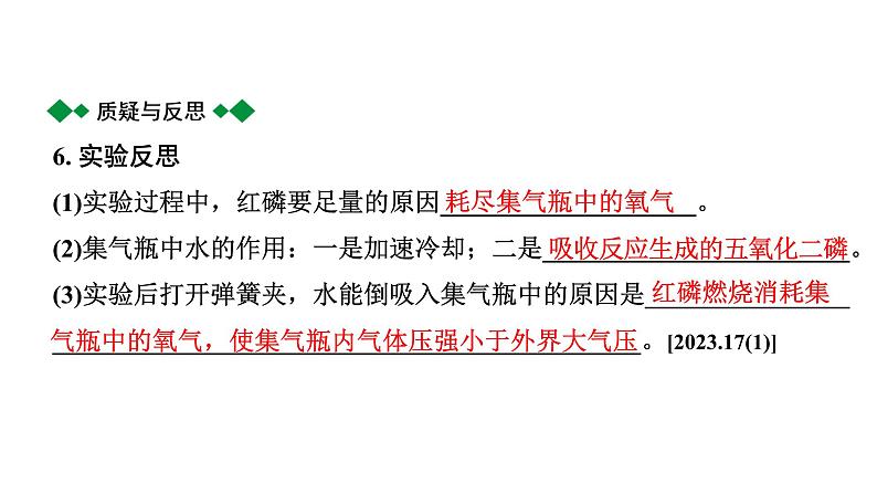 2024福建中考化学二轮中考题型研究 微专题9 空气中氧气含量的测定(课件)05