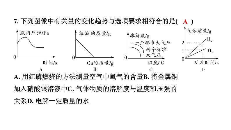 2024甘肃中考化学二轮复习之中考题型研究 专题三 图像分析题(课件)第8页