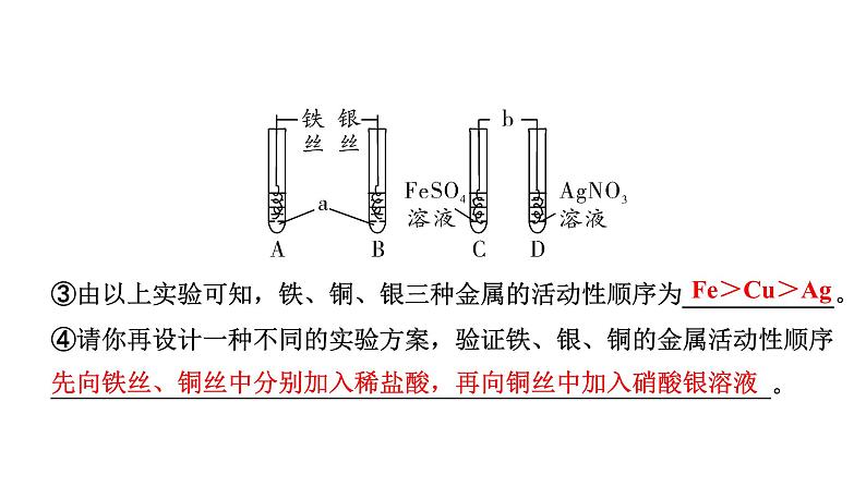 2024甘肃中考化学一轮复习之中考考点研究 微专题 金属活动性顺序的验证和探究(课件)05