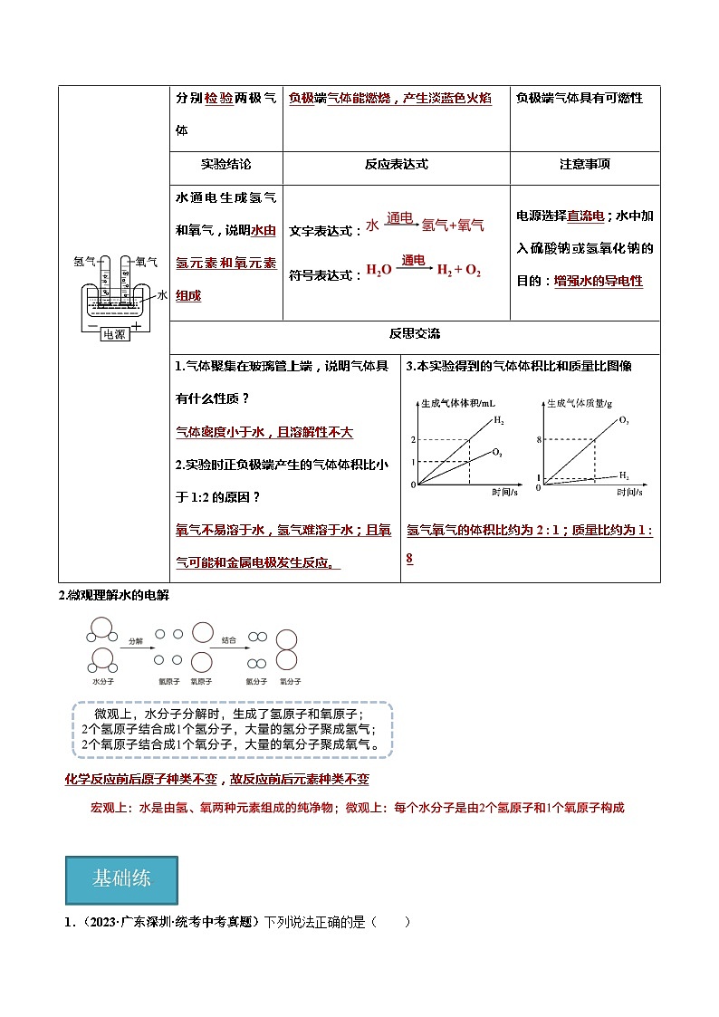 第3节 自然界中的水(第1课时)(分层练习)-2023-2024学年九年级化学上册(沪教版)02