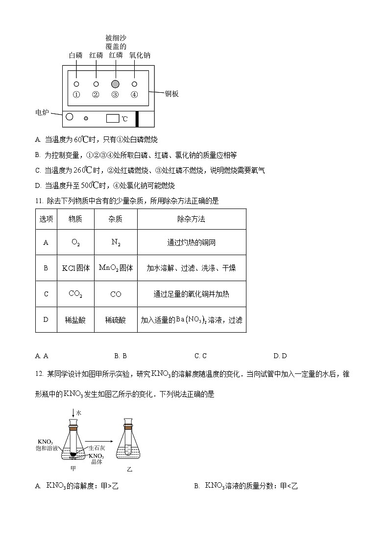 2024年四川省乐山市中考化学真题(原卷版)第3页