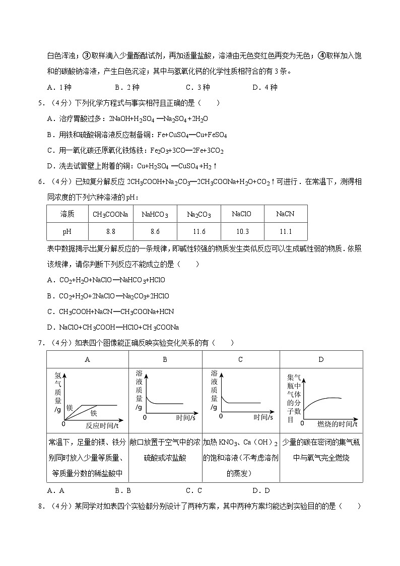 2024年黑龙江省大庆市龙凤区中考化学第三次模拟试卷第2页