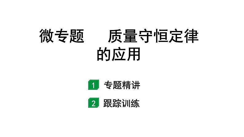 2024山东中考化学二轮专题复习 微专题 质量守恒定律的应用(课件)01