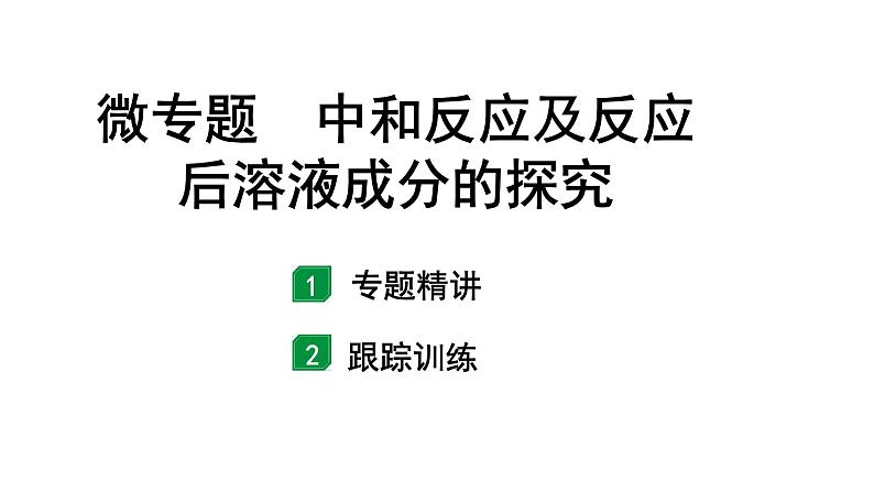 2024山东中考化学二轮专题复习 微专题 中和反应及反应后溶液成分的探究(课件)01