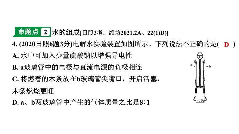 2024山东中考化学一轮复习 中考考点研究 第四单元 自然界的水(课件)第5页
