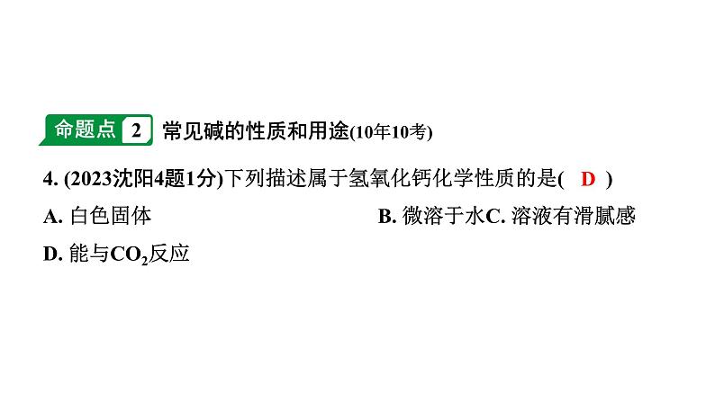 2024沈阳中考化学二轮专题突破 常见的酸和碱(课件)第5页