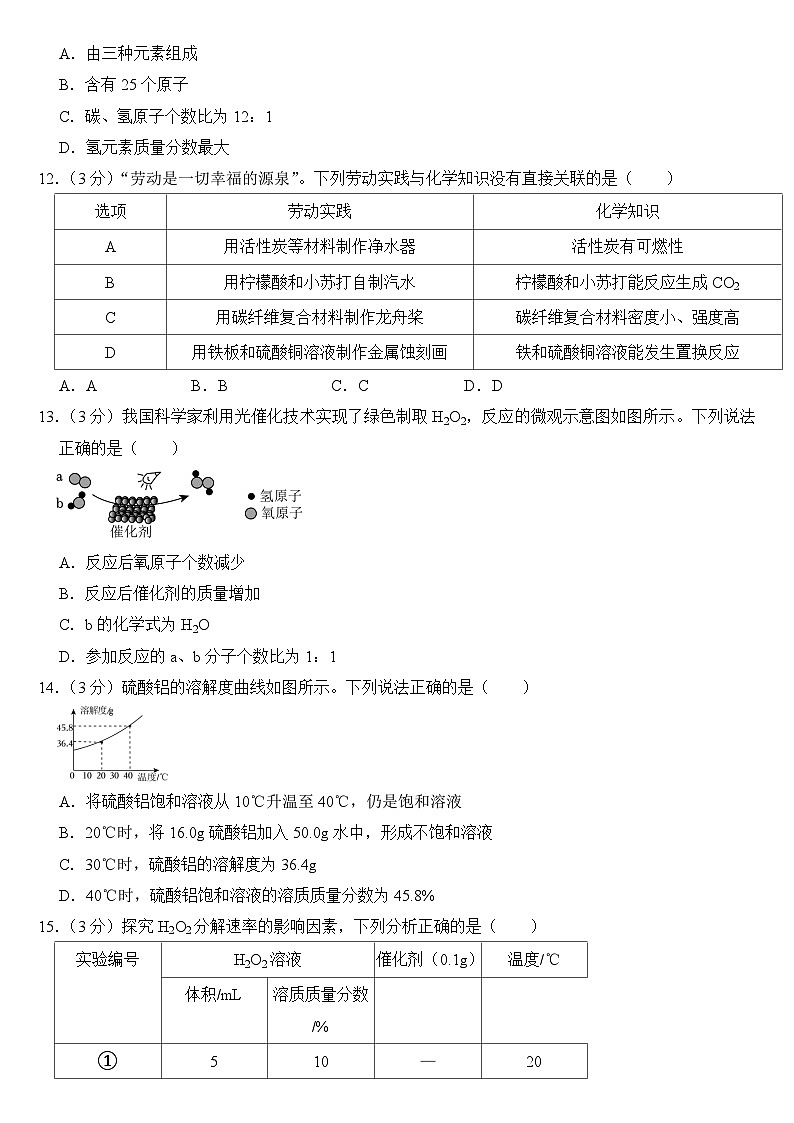 2024年廣東省中考化學(xué)試卷附答案第3頁