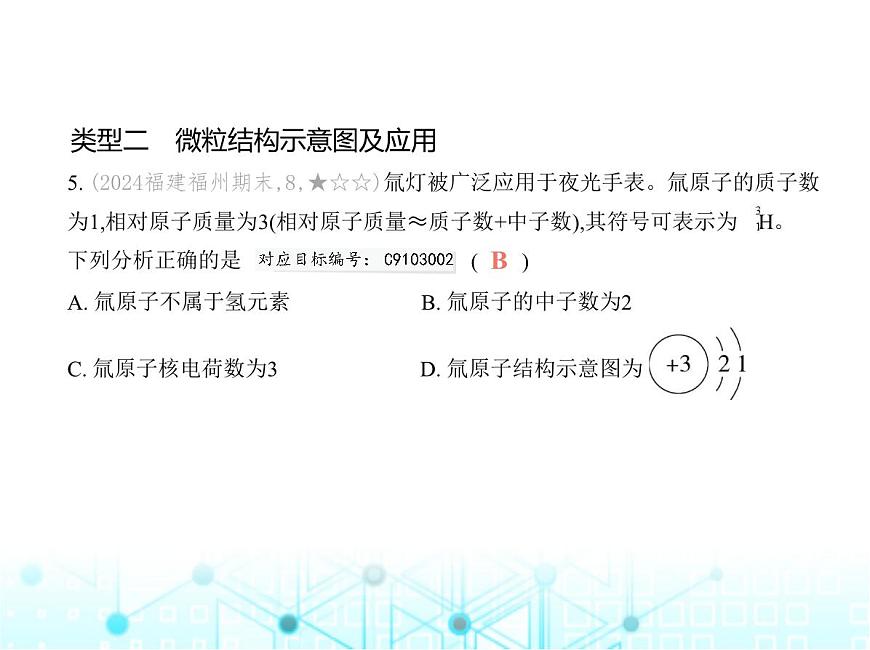 滬教版初中九年級化學(xué)上冊專項素養(yǎng)鞏固訓(xùn)練卷(一)分子、原子、離子和元素課件第8頁