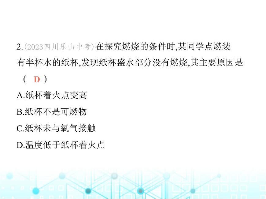 滬教版初中九年級(jí)化學(xué)上冊(cè)第4章認(rèn)識(shí)化學(xué)反應(yīng)基礎(chǔ)實(shí)驗(yàn)3燃燒條件的探究課件第4頁