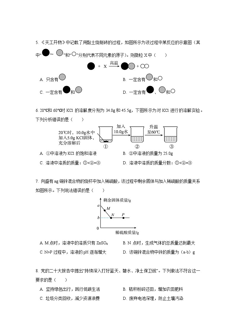 2023年河北省中考化学试卷(含答案与解析)02