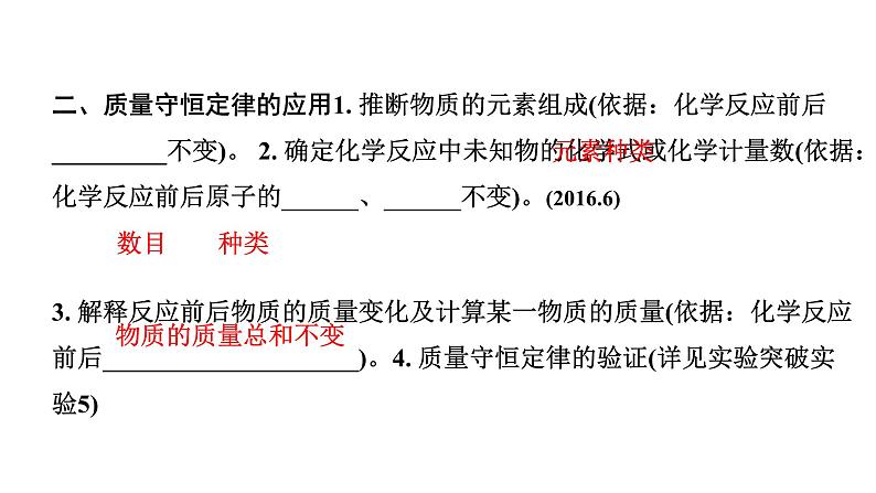 2024长沙中考化学一轮复习 第五单元 化学方程式(课件)第6页