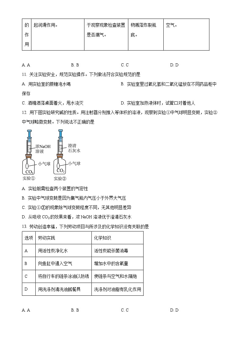 2024年广东省佛山市南海实验中学中考三模化学试题03