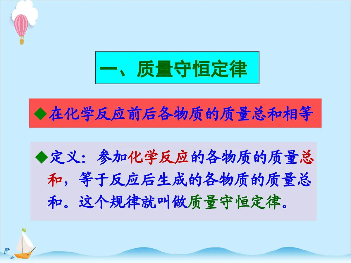 化学(人教版)九年级上册第五单元课题1 质量守恒定律 课件第7页