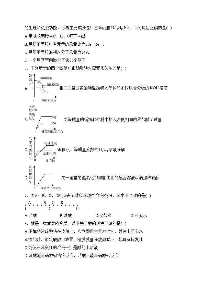 海南省海口市第一中学2023-2024学年九年级下学期四月月考化学试卷 B卷(含答案)02