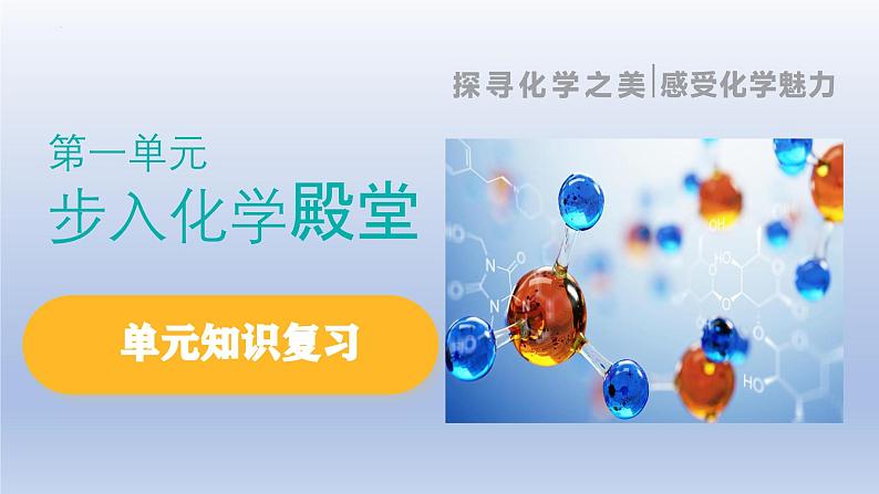 鲁教版(2024)初中化学九年级上册 第一单元 步入化学殿堂(同步课件)第1页