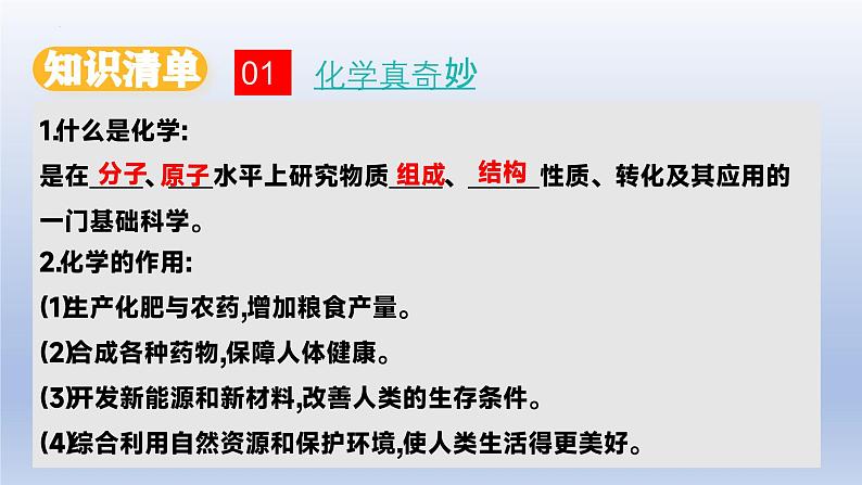 鲁教版(2024)初中化学九年级上册 第一单元 步入化学殿堂(同步课件)第4页