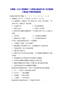 初中沪教版（2024）第5章 奇妙的二氧化碳练习