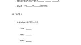 第三单元 跨学科实践活动1自制简易净水器导学案-2024-2025学年9上化学同步精品课堂课件（鲁教版2024）