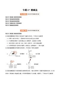 2024年中考化学真题分类汇编（全国通用）专题07 酸碱盐（第02期）（原卷版）