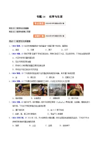 2024年中考化学真题分类汇编（全国通用）专题14 化学与生活（第01期）（原卷版）