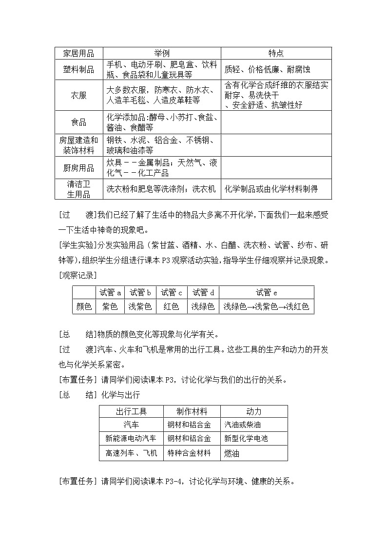 科粤版(2024)化学九年级上册 1.1 身边的化学 PPT课件+教案02