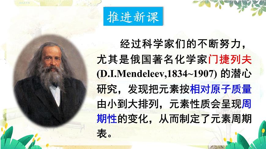 第2課時(shí) 元素周期表 物質(zhì)的分類第3頁