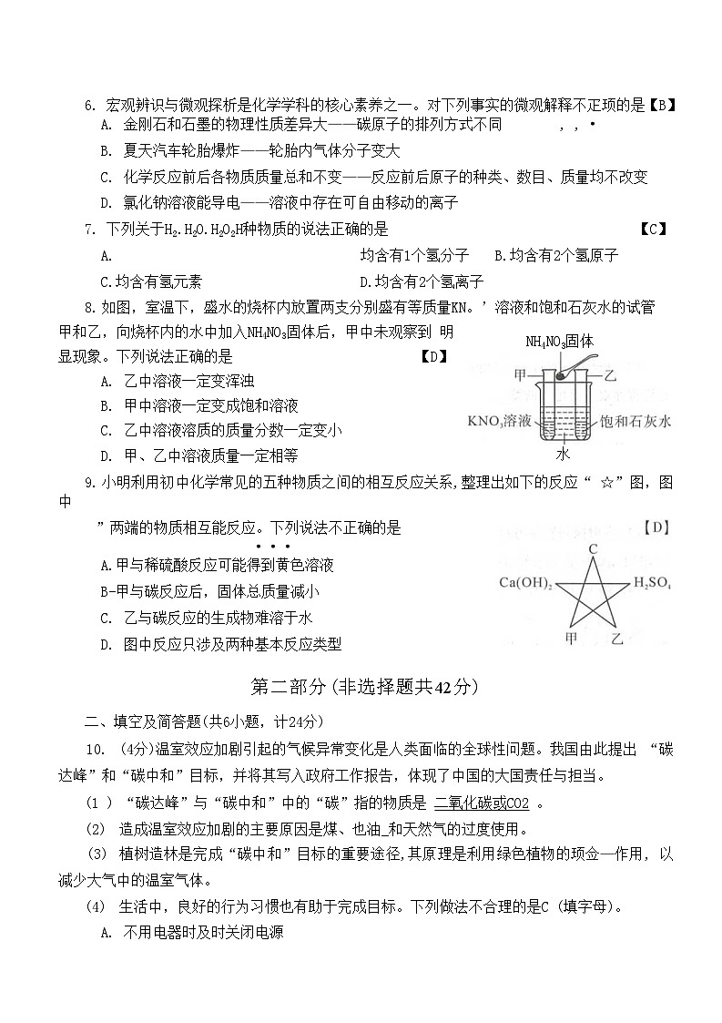 2021年陕西省初中化学学业水平考试第3页