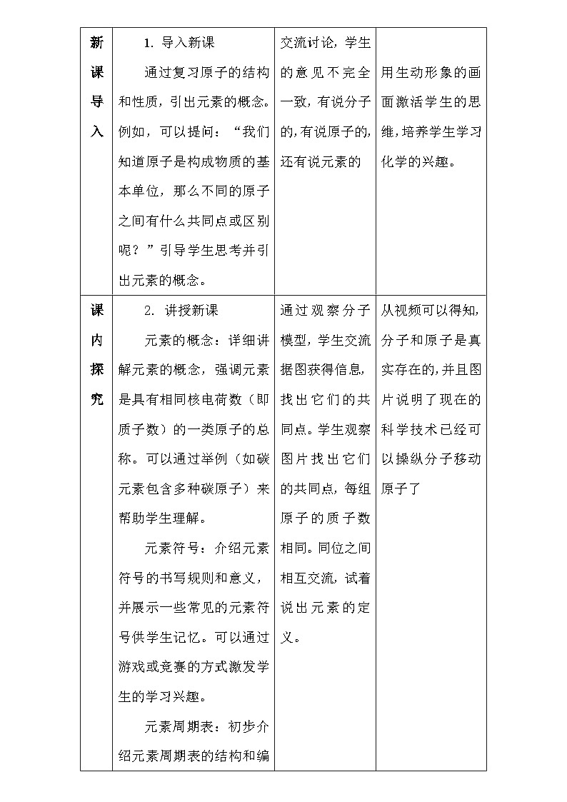 人教版(2024年新教材)九年级上册化学:第三单元3.3《元素》教案教学设计第2页