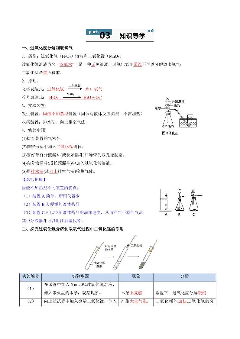 2.3.2 制取氧气(下)(含答案) 2024-2025学年九年级化学上册同步学与练(人教版2024)02